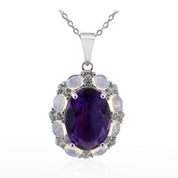 Zambian Amethyst Silver Necklace