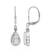 White Topaz Silver Earrings
