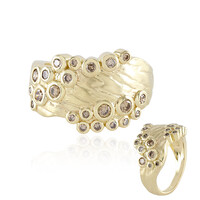 9K I2 Champagne Diamond Gold Ring (de Melo)