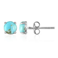 Kingman Blue Mojave Turquoise Silver Earrings