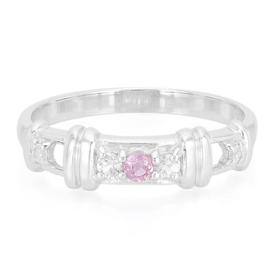 Unheated Ceylon Purple Sapphire Silver Ring