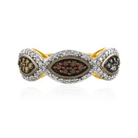 I4 Yellow Diamond Silver Ring