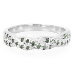 Fancy Diamond Silver Ring