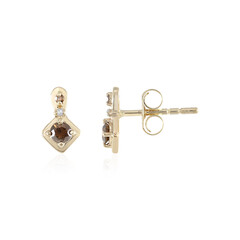 9K I2 Brown Diamond Gold Earrings
