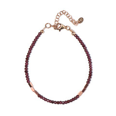 Rose Hematite Silver Bracelet