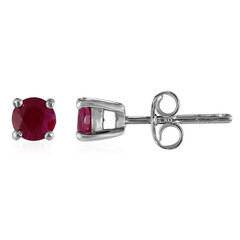 Kenyan Ruby Silver Earrings