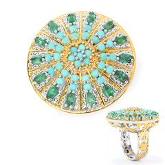 Zambian Emerald Silver Ring (Gems en Vogue)