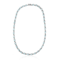 Sky Blue Topaz Silver Necklace