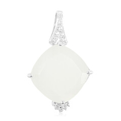 White Moonstone Silver Pendant
