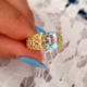 9K Santa Maria Aquamarine Gold Ring (CUSTODANA)