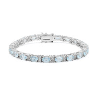 Sky Blue Topaz Silver Bracelet