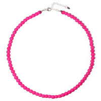 Pink Lava Silver Necklace