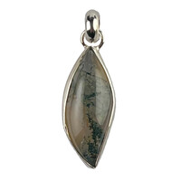 Java moss agate Silver Pendant
