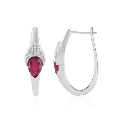 Madagascar Ruby Silver Earrings (de Melo)