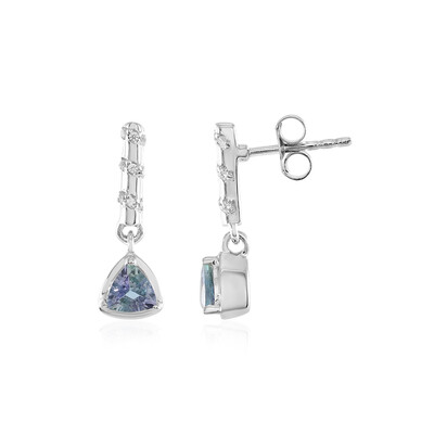 Unheated Tanzanite Silver Earrings