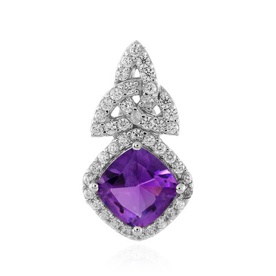 Siberian Amethyst Silver Pendant