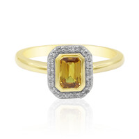 9K Ban Ka Cha Orange Sapphire Gold Ring