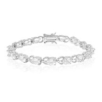 White Topaz Silver Bracelet