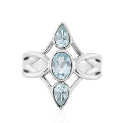 Sky Blue Topaz Silver Ring