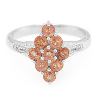Sunset Ruby Silver Ring