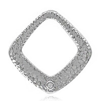 White Topaz Silver Pendant