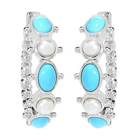 Sleeping Beauty Turquoise Silver Earrings (Dallas Prince Designs)