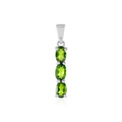 Russian Diopside Silver Pendant