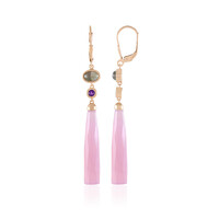 Lavender Chalcedony Silver Earrings (KM by Juwelo)