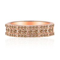 14K SI1 Argyle Rose De France Diamond Gold Ring