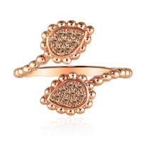 9K SI1 Argyle Rose De France Diamond Gold Ring