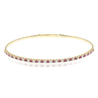 14K AAA Mozambique Ruby Gold Bangle (CIRARI)