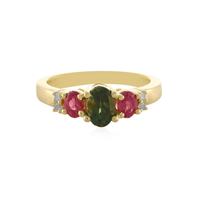 Green Tourmaline Silver Ring