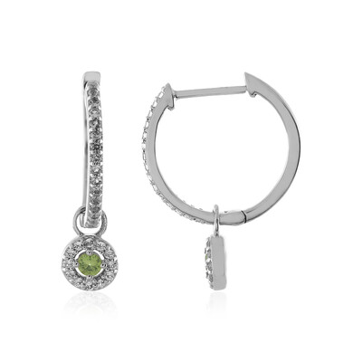 Russian Demantoid Silver Earrings