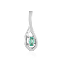 Russian Emerald Silver Pendant