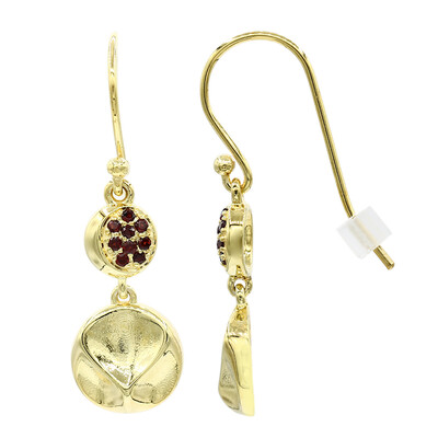Mozambique Garnet Silver Earrings
