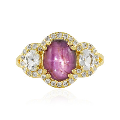 Channapatna Star Ruby Silver Ring