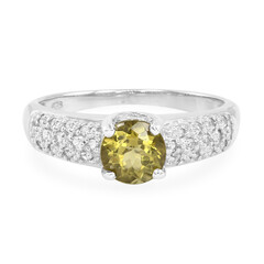 Lemon Apatite Silver Ring