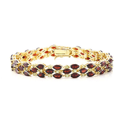 Garnet Silver Bracelet