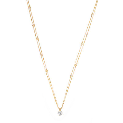 14K SI2 (H) Diamond Gold Necklace (CIRARI)