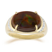 9K Fire Agate Gold Ring