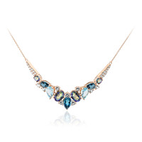 Sky Blue Topaz Silver Necklace