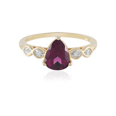 9K Magenta Garnet Gold Ring