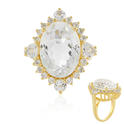 White Topaz Silver Ring