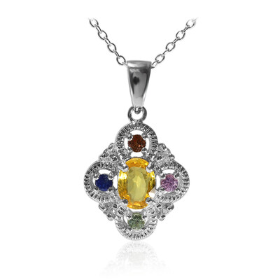 Yellow Sapphire Silver Necklace
