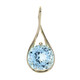 9K Sky Blue Topaz Gold Pendant (dagen)