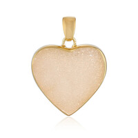 Druzy Agate Silver Pendant (Bali Barong)