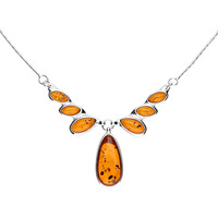 Baltic Amber Silver Necklace