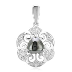 Black Hematite Silver Pendant