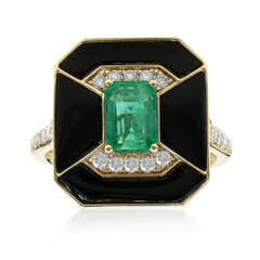 14K AAA Zambian Emerald Gold Ring (CIRARI)