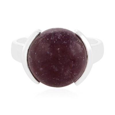Lepidolite Silver Ring